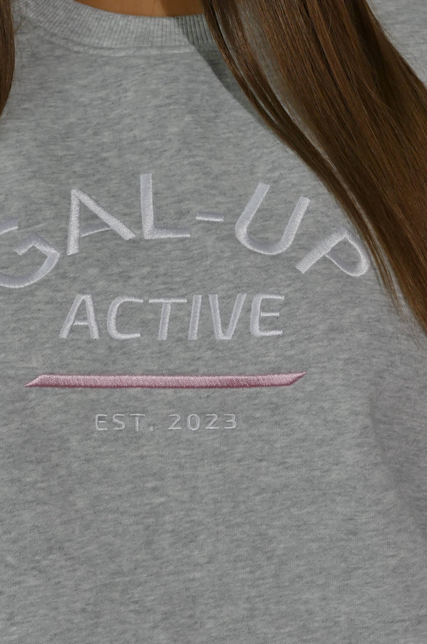 Fleece Lined Sweatshirt In Light Grey Marl