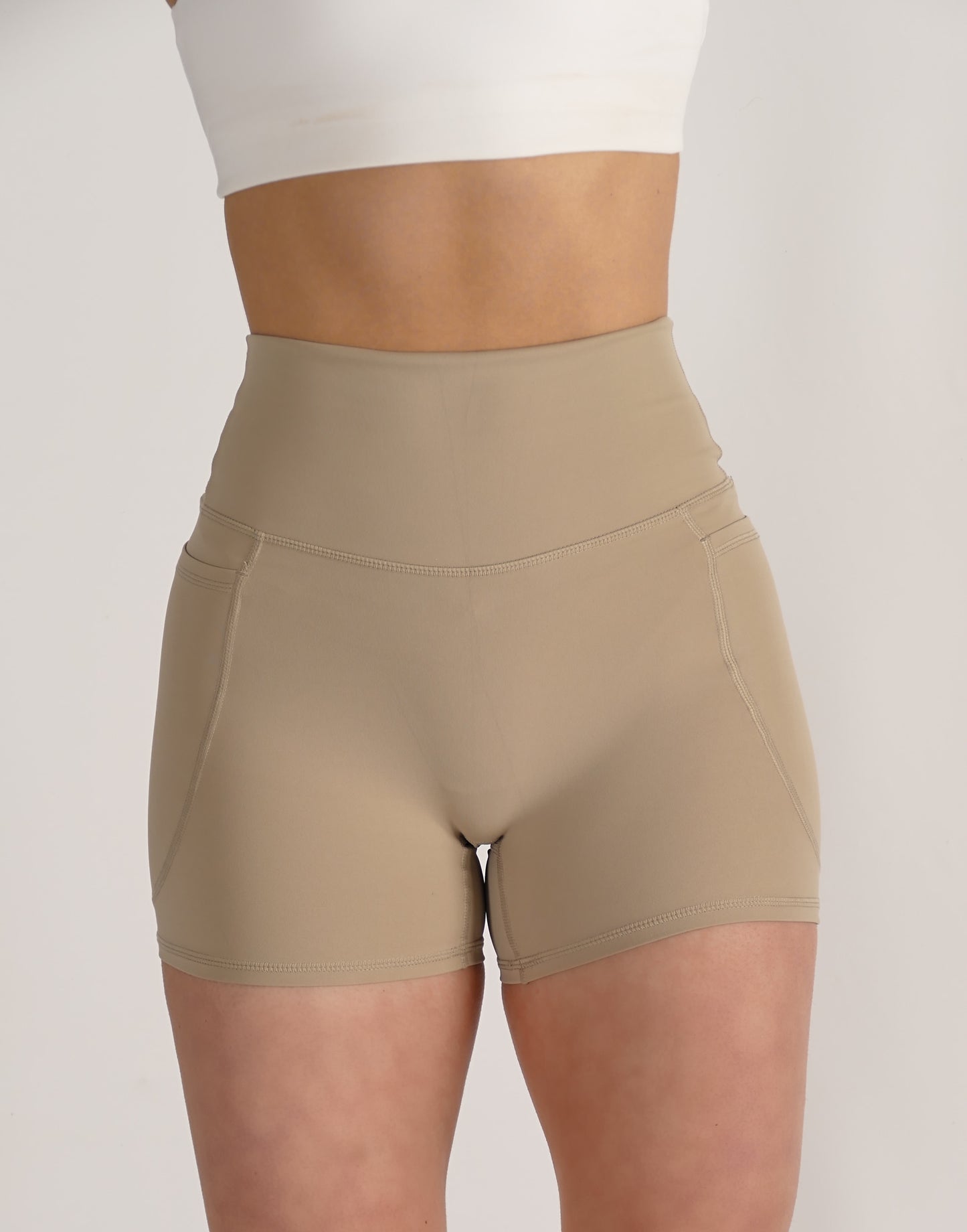 Flex Shorts in Latte