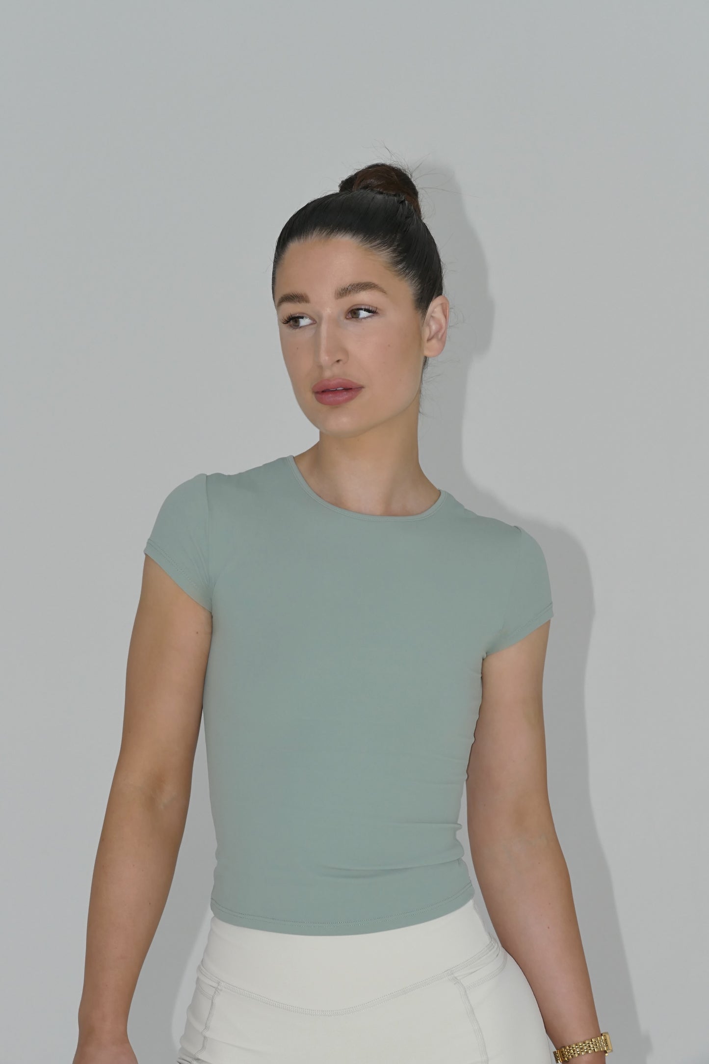 Flex Mid T-Shirt in Sage Green