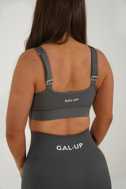 Define Sports Bra in Charcoal