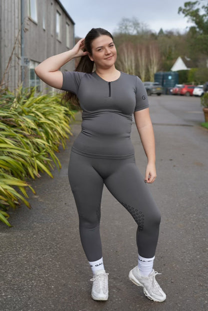 Imperfect Seamless Define Leggings In Charcoal