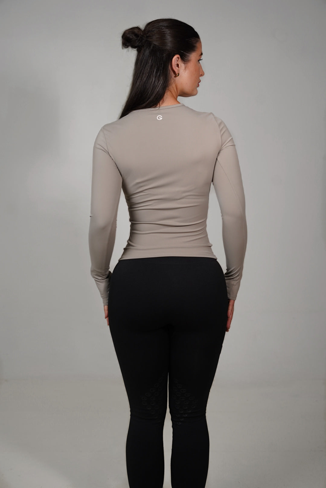 Flex Long Sleeved Top In Lavender Grey