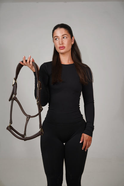 Flex Long Sleeved Top In Black