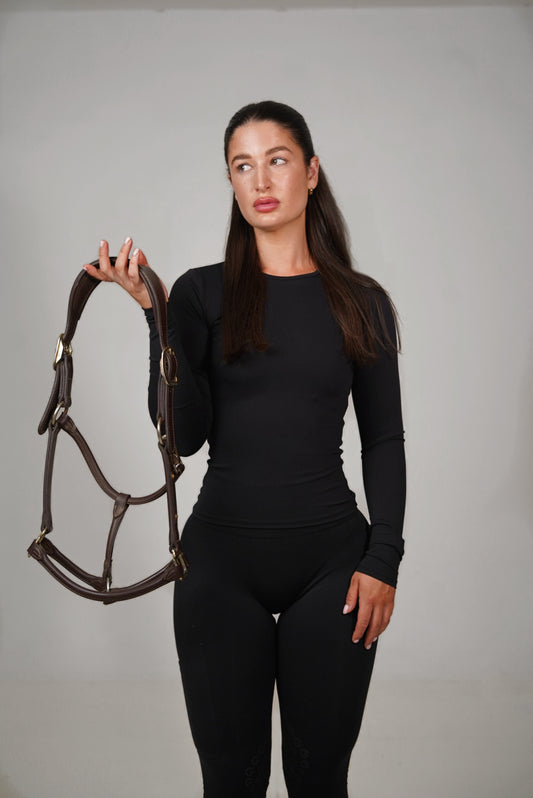 Flex Long Sleeved Top In Black