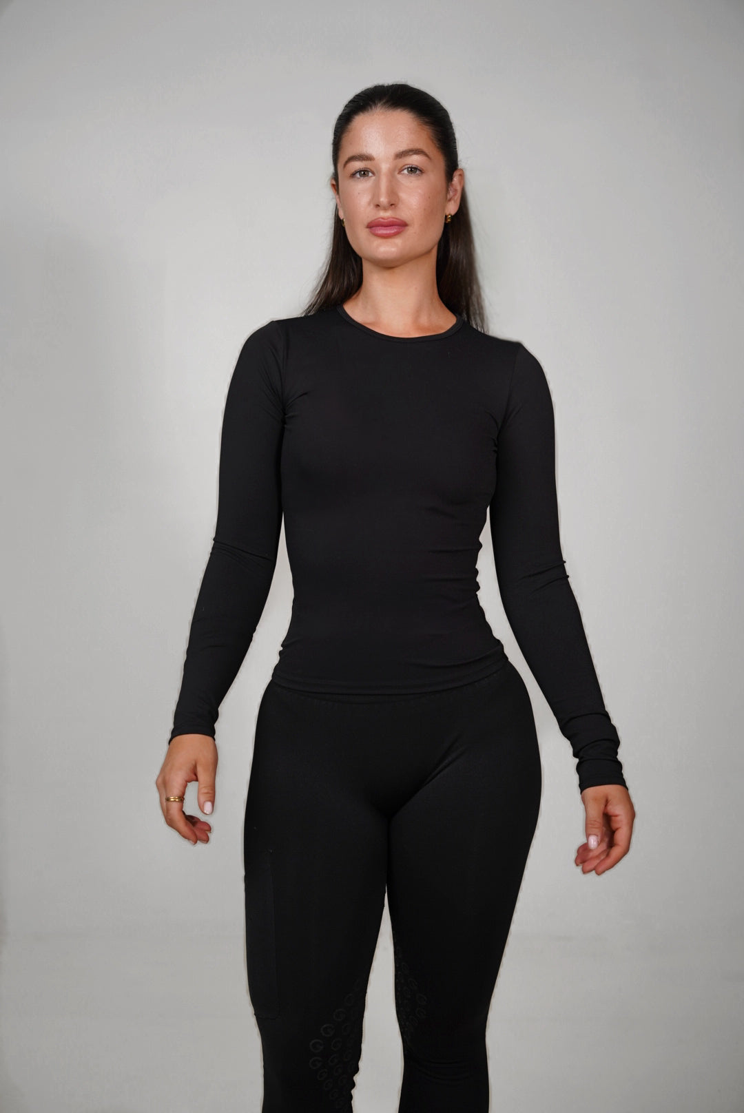 Flex Long Sleeved Top In Black
