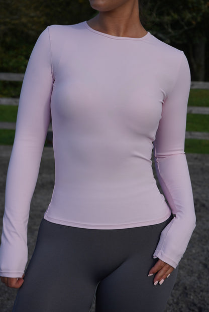 Flex Long Sleeved Top In Candyfloss Pink