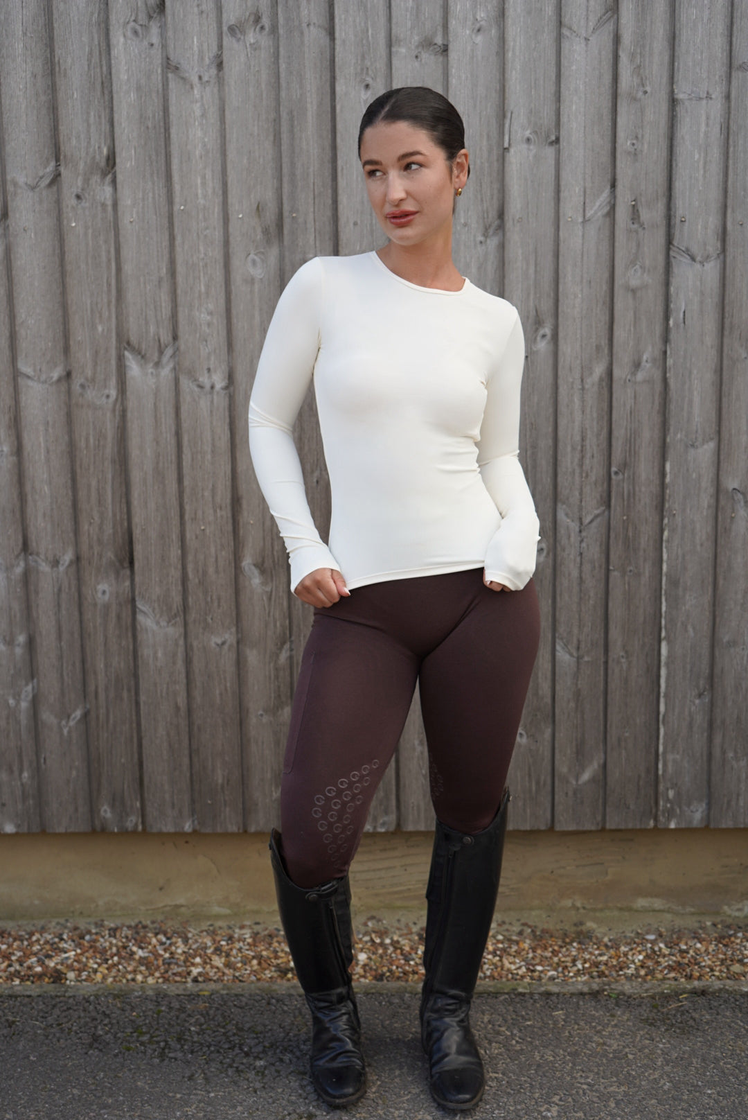 Flex Long Sleeved Top In Vanilla