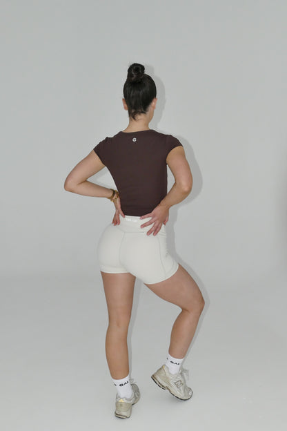 Flex Mid T-Shirt in Espresso