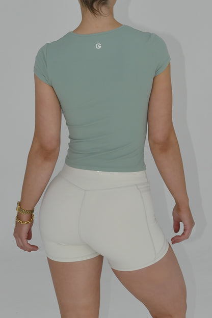 Flex Mid T-Shirt in Sage Green